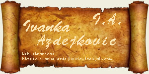 Ivanka Azdejković vizit kartica